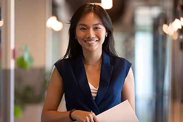 business woman smiling confidently business woman smiling confidently